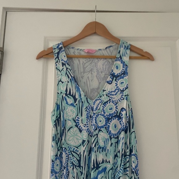 Lilly Pulitzer Paulina Jumpsuit Indigo Sunset Swim Beach Tropical - Picture 5 of 8
